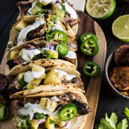Grilled Jerk Chicken Tacos