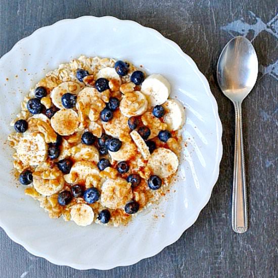 Banana Blueberry Overnight Oats