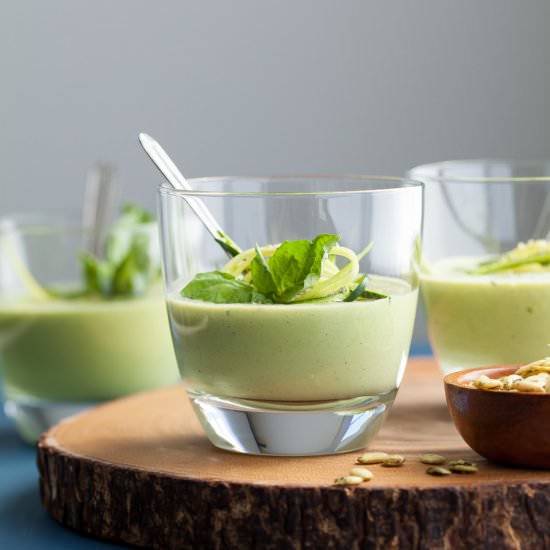 Chilled Zucchini Basil Soup