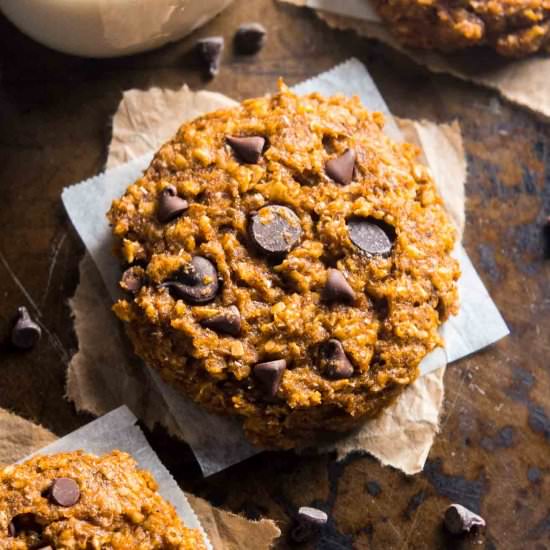 Pumpkin Chocolate Oatmeal Cookies