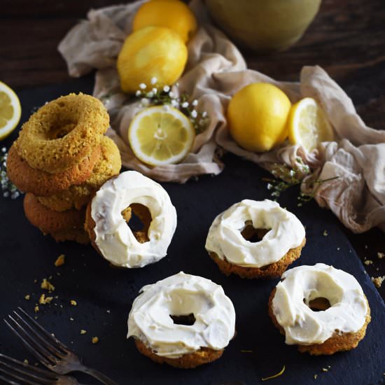 Lemon Donuts w/ Cheesecake Frosting