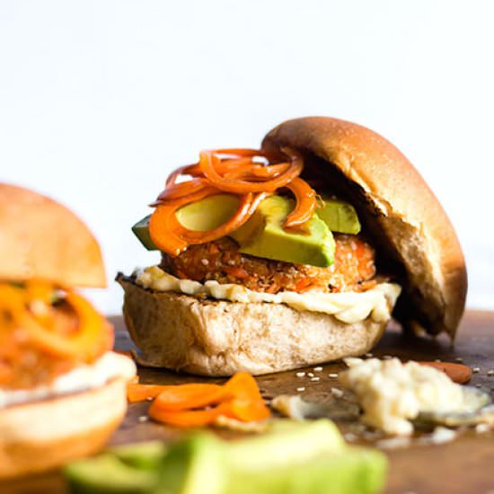 Sesame Salmon Burgers