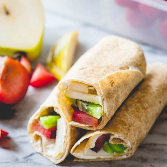 Easy Fruit and Cream Cheese Wraps