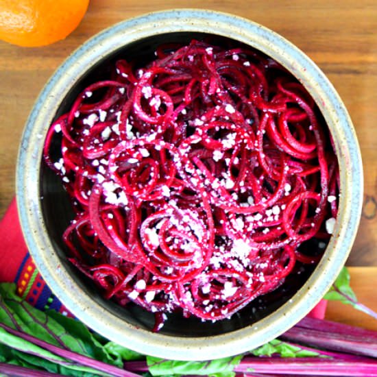 Raw Beet Spiralized Salad