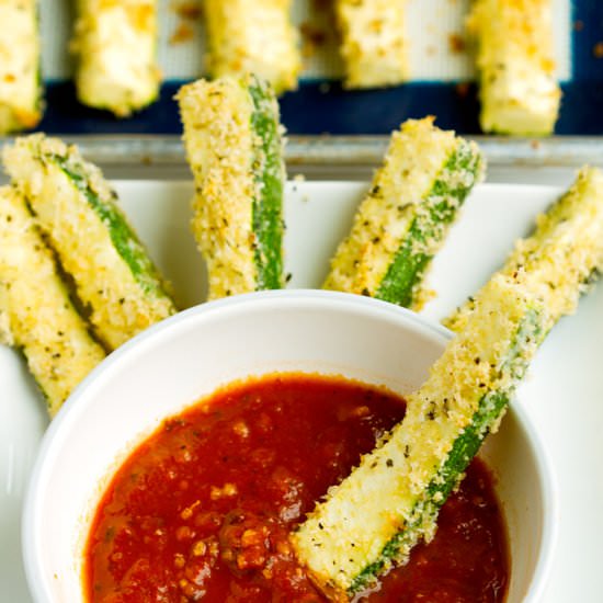 Oven Fried Parmesan Zucchini Sticks