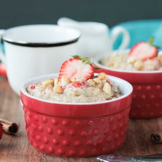 Strawberry Peanut Butter Oatmeal