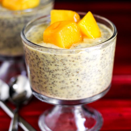 Healthy Mango Cardamom Chia Pudding