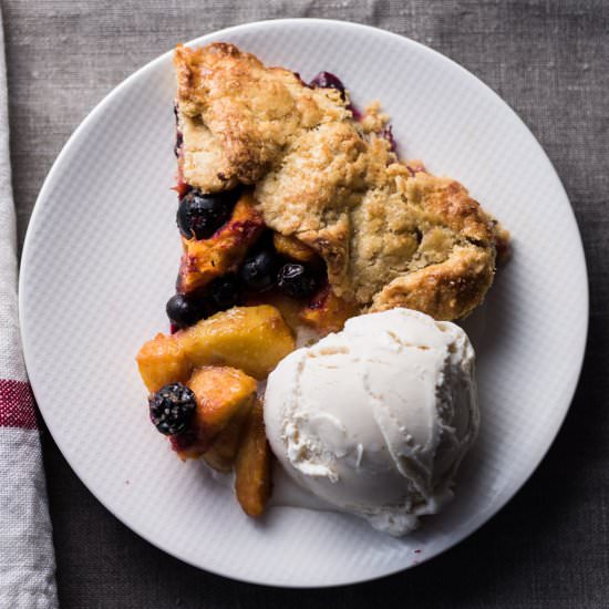 Sourdough Peach & Lavender Galette