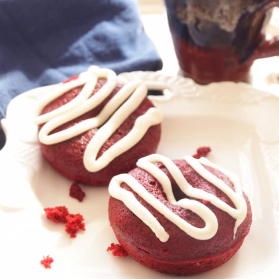 Small Batch Red Velvet Donuts