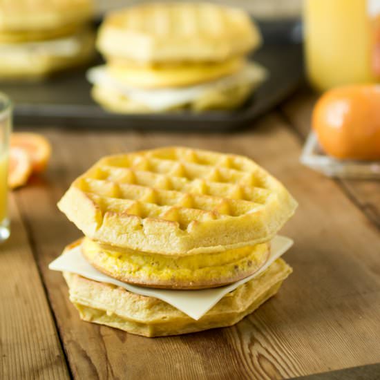 Simple Waffle Breakfast Sandwiches