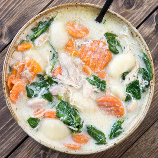 Slow Cooker Chicken & Gnocchi Soup