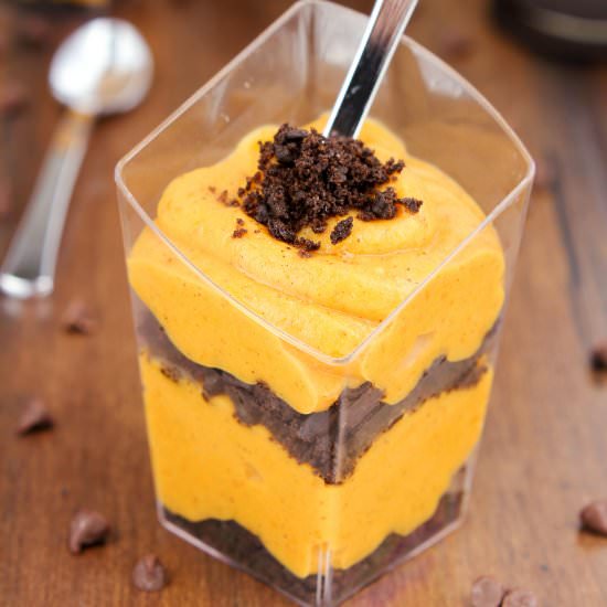 Oreo & Pumpkin Pudding Parfaits