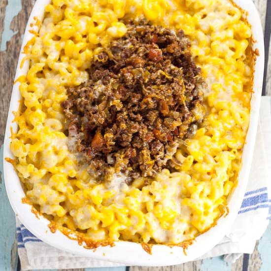 Sloppy Joe Mac and Cheese