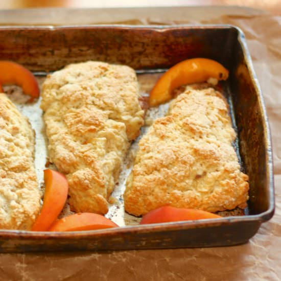 Peach Scones with Marmalade Butter