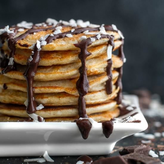 Almond Joy Greek Yogurt Pancakes