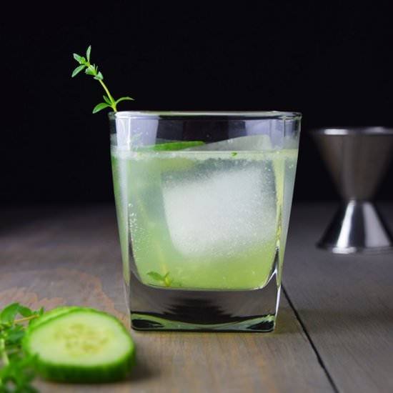 Cucumber, Gin, and Thyme Fizz