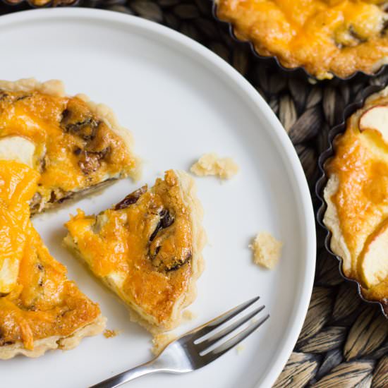 Apple Cheddar Radicchio Quiche