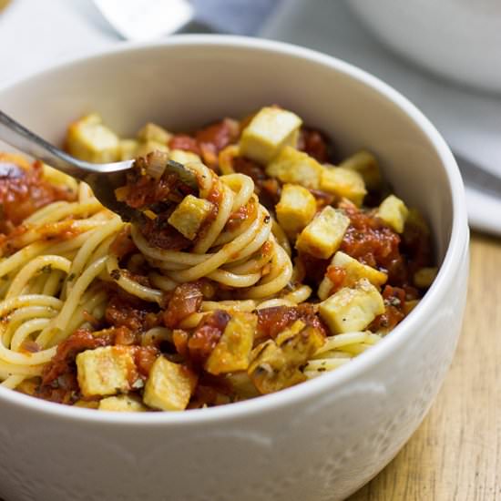 Vegan Tofu Bolognese