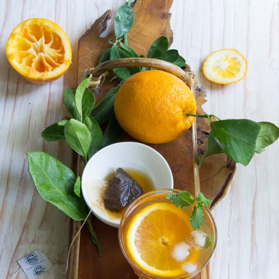 Earl Grey and orange iced tea
