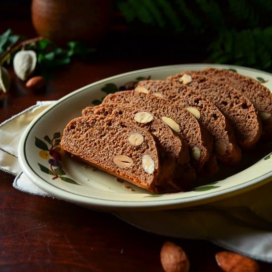 Italian Honey Almond Cocoa Biscotti