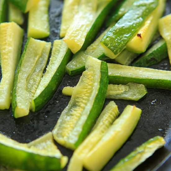 Baked Zucchini with Truffle Oil