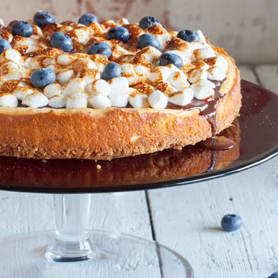 Marshmallow & chocolate cheesecake
