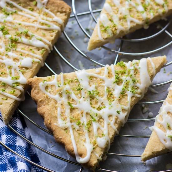 Gluten Free Lime Coconut Shortbread
