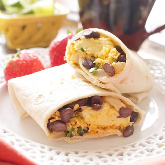 Huevos Rancheros Breakfast Burrito