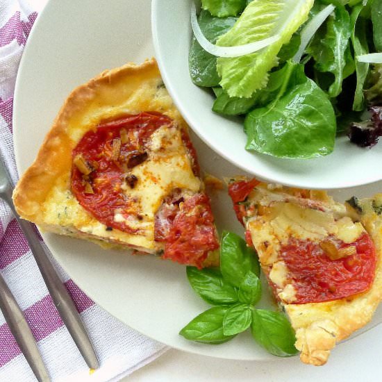 Tomato Quiche with Basil