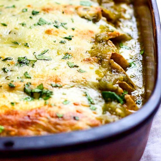 Green Chile Chicken Enchiladas