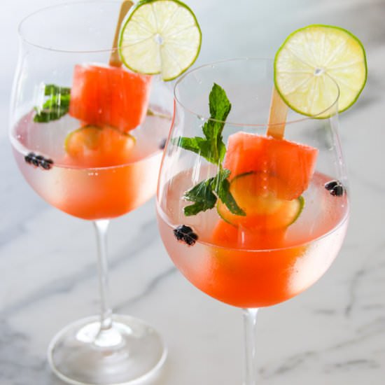 Grapefruit and Aperol Boozy Ice Pop