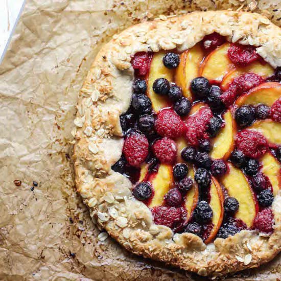 Whole Wheat Berry Peach Galette