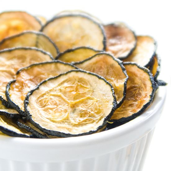 Paleo Truffle Salt Zucchini Chips