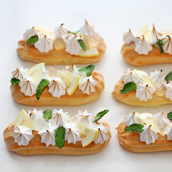 lemon mint eclair