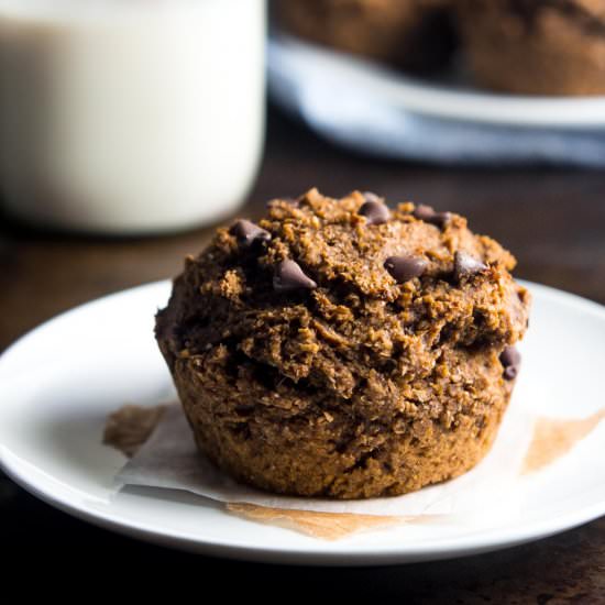 Chocolate Chip Pumpkin Bran Muffins