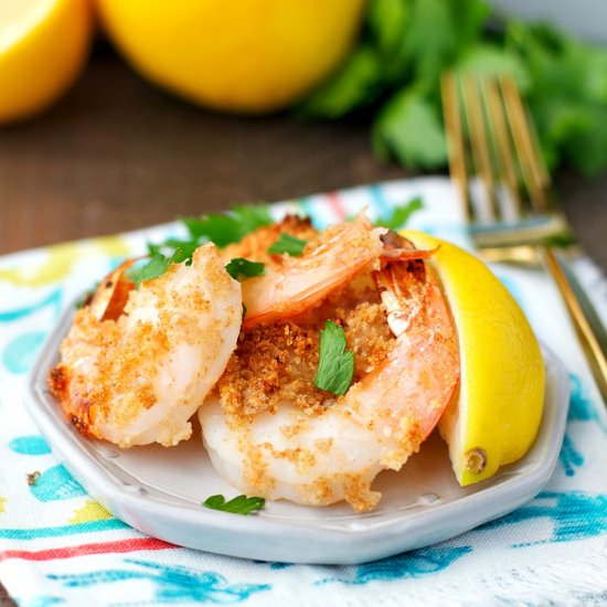 Dump & Bake Garlic Butter Shrimp