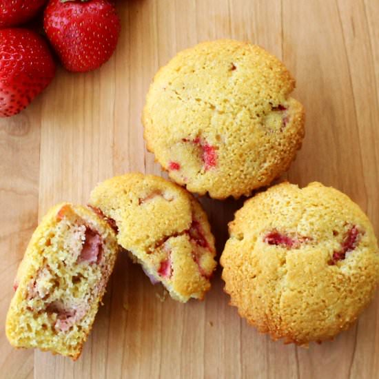 Strawberry Corn Muffins