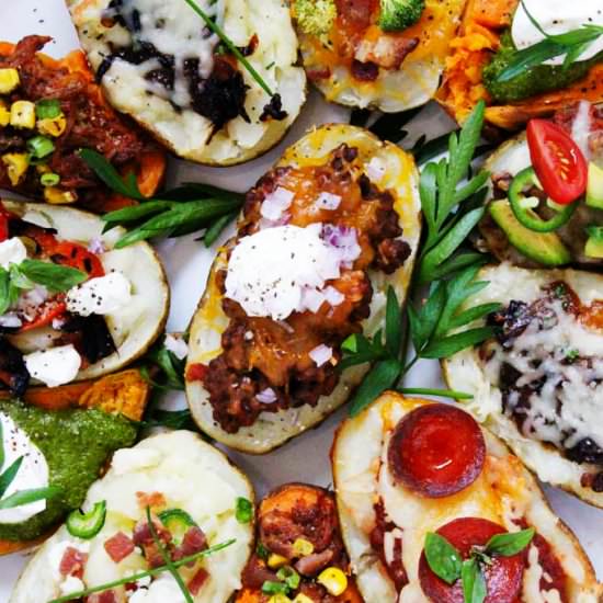 Grilled “Baked” Potato Bar