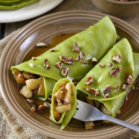 Matcha & Banana Protein Crepes