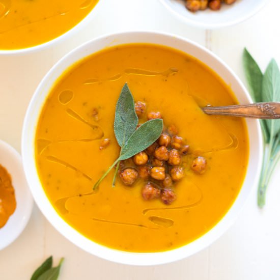 Crockpot Sweet Potato Turmeric Soup