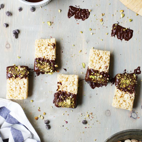 Chocolate Dipped Rice Krispie Treat