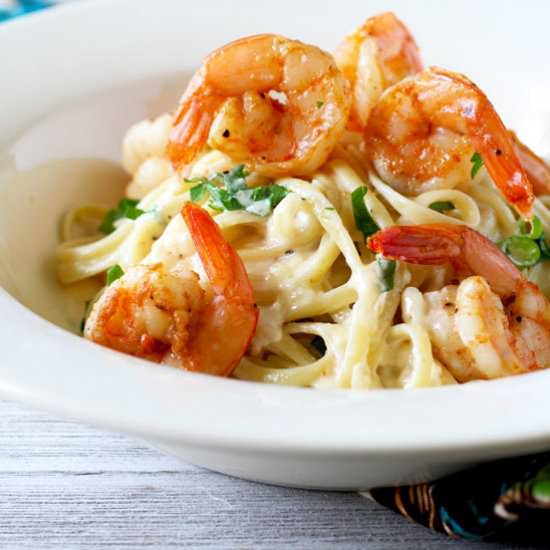 Cajun Shrimp Alfredo Pasta