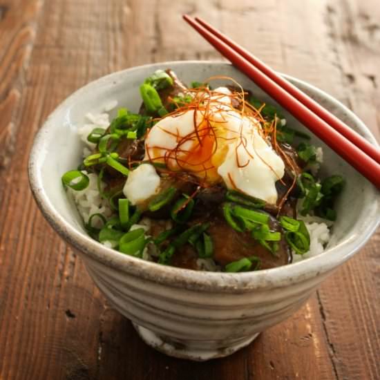 Miso Eggplant Rice Bowl