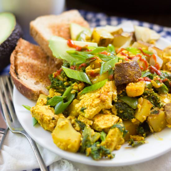 Tofu Scramble With Potatoes & Kale