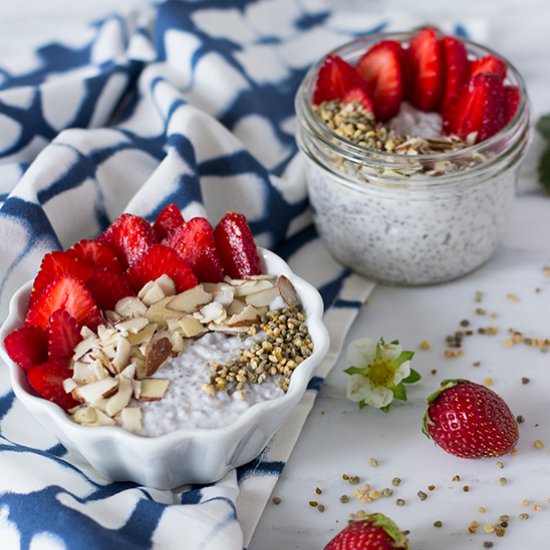 Coconut Strawberry Chia Pudding