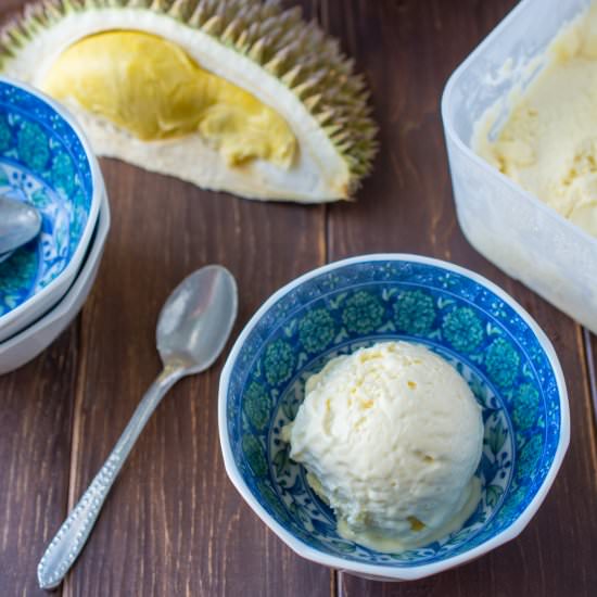 No-Churn Durian Ice Cream
