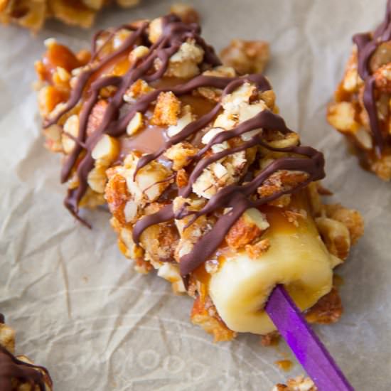 FROZEN SALTED CARAMEL BANANA TREATS