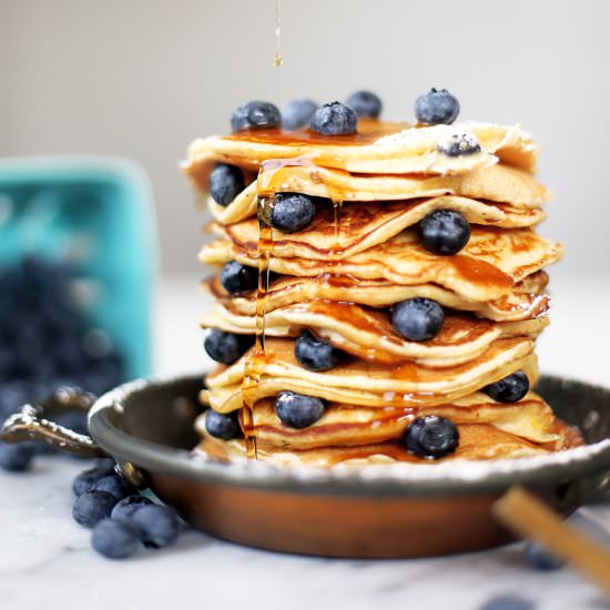 Blueberry Cornbread Pancakes