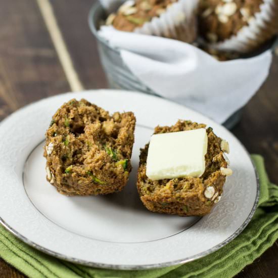 Brown Sugar Zucchini Bread Muffins