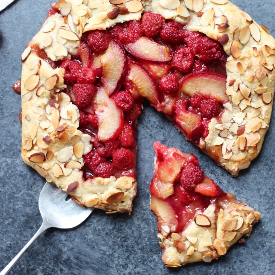 Plum Raspberry Amaretto Galette